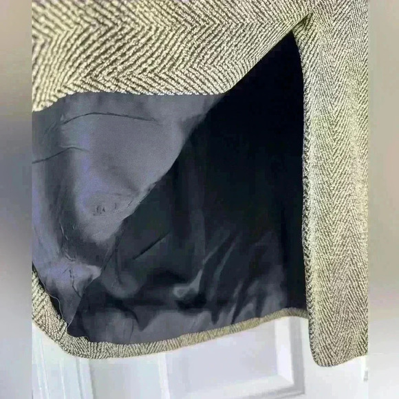 Rena Rowan VTG New Houndstooth Wool Blend Blazer Jacket Sz 14 Women Button Front - Picture 4 of 8